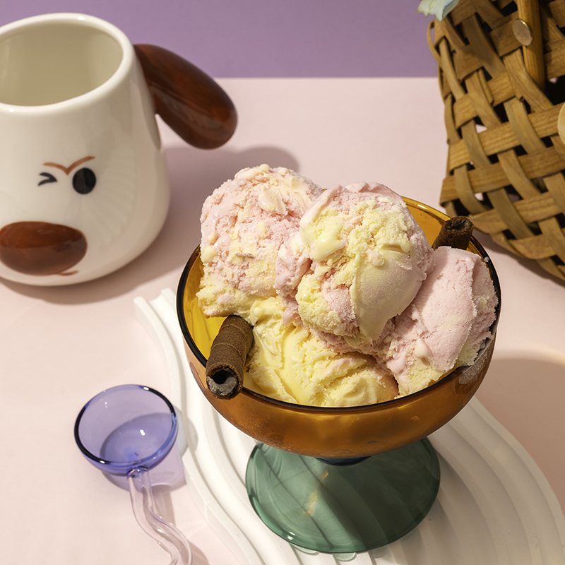 Amber Glass Dessert Bowl lifestyle-2