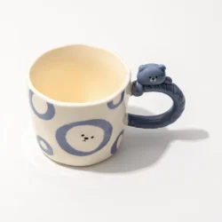 Bear Handle Ceramic Mug - Blue