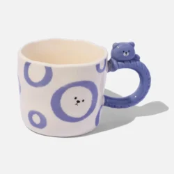 Bear Handle Ceramic Mug - Blue