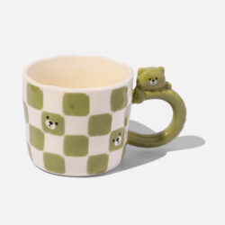 Bear Handle Ceramic Mug - Green