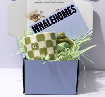 Green Bear Mug With Handle– Ceramic Bear Lover Christmas Gift, Presents for Kids