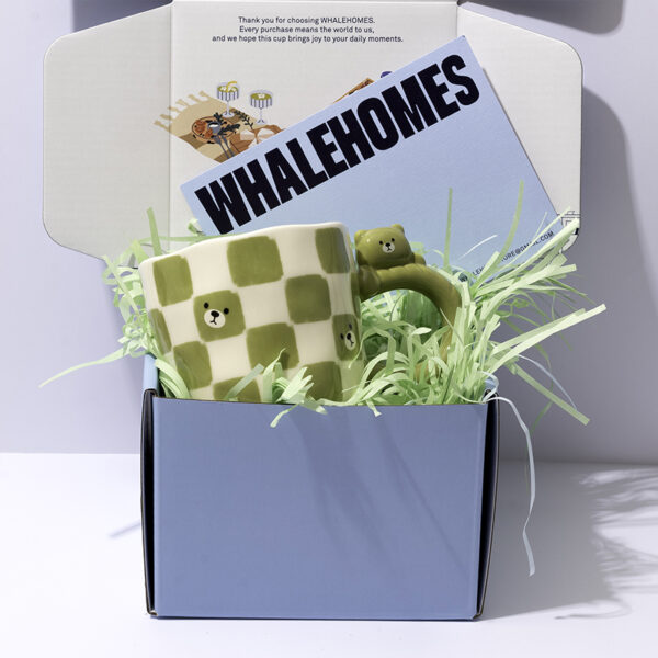 Green Bear Mug With Handle– Ceramic Bear Lover Christmas Gift, Presents for Kids