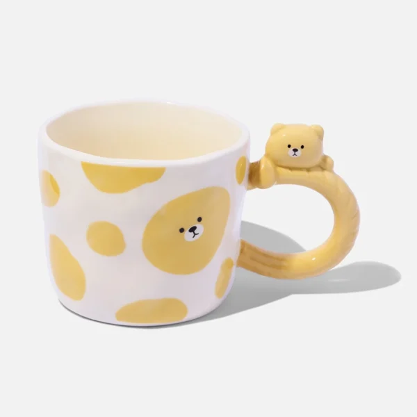 Bear Handle Ceramic Mug - Yellow