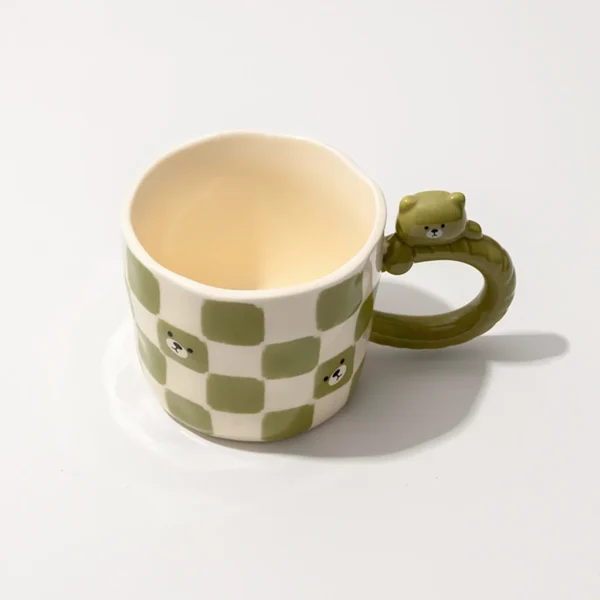 Bear Handle Ceramic Mug - Green