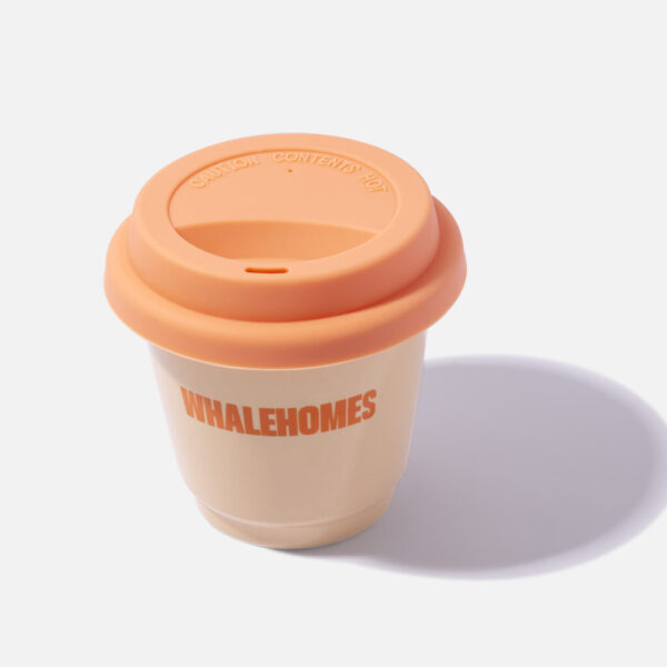 Ceramic Coffee Mug With Lid-Peach Milk