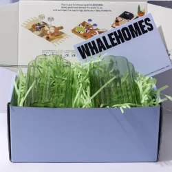 Green Ripple Glass cup x 2