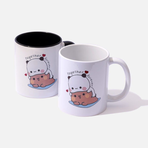 Black And White Ceramic Mug Set |Adorable Gift for Lovers & Anniversaries