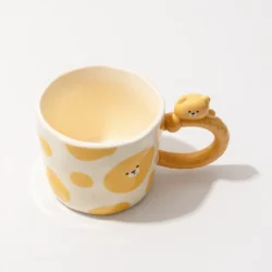 Bear Handle Ceramic Mug - Yellow