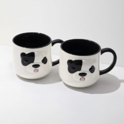 Two Dog Face Ceramic Coffee Mugs