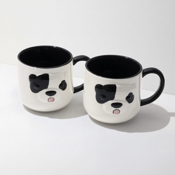 Two Dog Face Ceramic Coffee Mugs