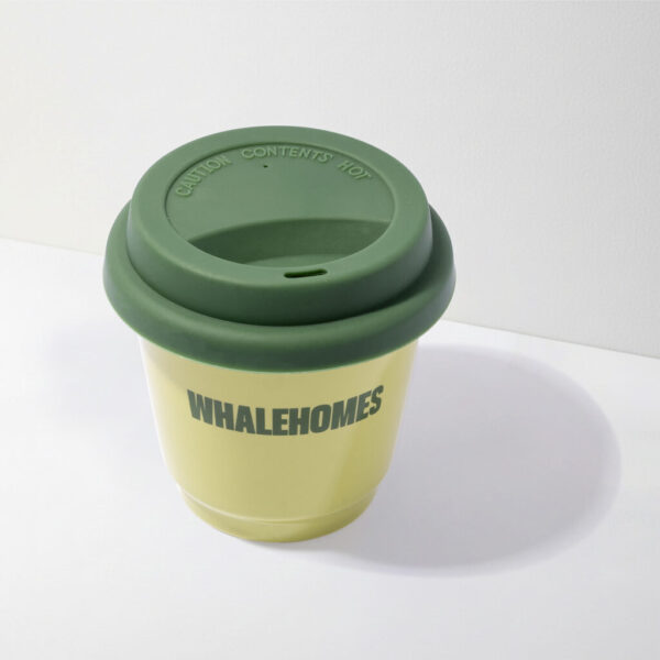 Ceramic Coffee Mug With Lid-Matcha Green